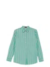 Etro Back Slit Striped Cotton Shirt