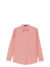 Etro Back Slit Striped Cotton Shirt