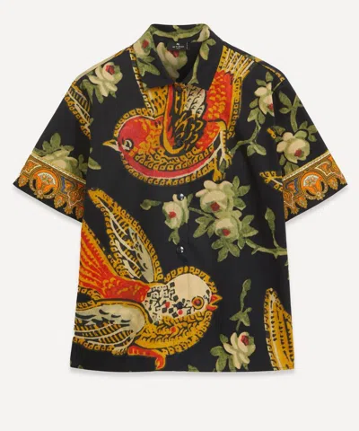 Etro Women's Bird Print Short-sleeve Shirt