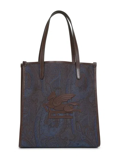 Etro Women Blue Love Trotter Medium Shopping Bag