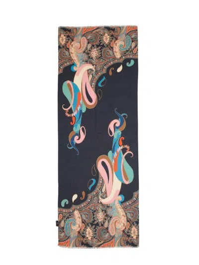 Etro Women's Boheme Paisley Printed Scarf In Blue
