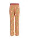 Etro Women Bootcut Trousers With Placed Paisley Foliage Print In Multi