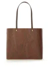Etro Womens Arnica Cotton-blend Shoulder Bag Brown