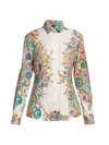Etro Shirts In Print Floral White
