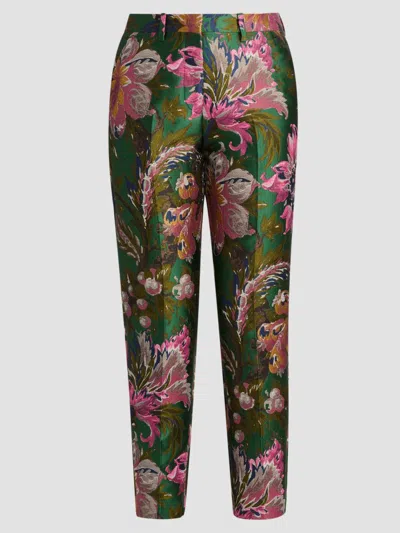 Etro Women's Bristol Floral Jacquard Crop Trousers In Multi