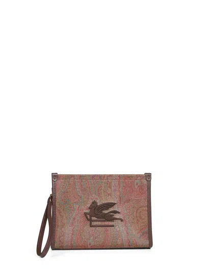 ETRO ETRO WOMEN BROWN ARNICA WITH PEGASO POUCH<BR/>