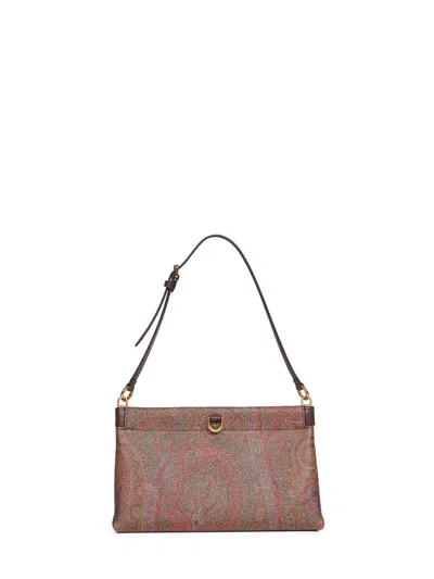 Etro Women Brown Talk Mini Arnica Clutch In Multi