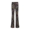 Etro Printed Stretch Viscose Pant In Multicolour