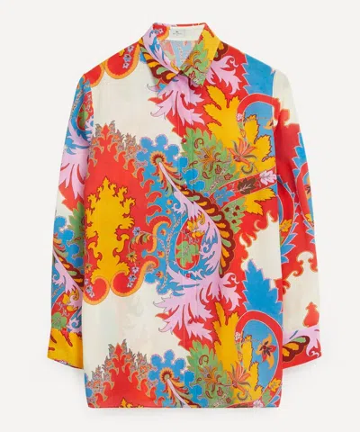 Etro Women's Camicia Rose Silk Shirt
