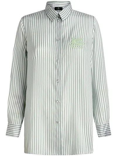 Etro Multicolor 100% Silk Women's Long Sleeve Shirt