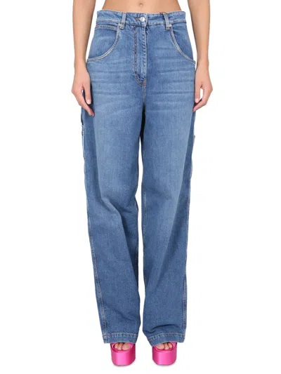Etro Cargo Jeans In Blue