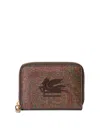 Etro Women Coin Purse "arnica" With Pegasus In Brown