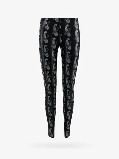 Etro Women Collant With Iconic Print In Black