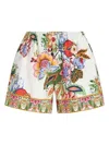 Etro Floral-print Cotton Blend Shorts In Multicolor