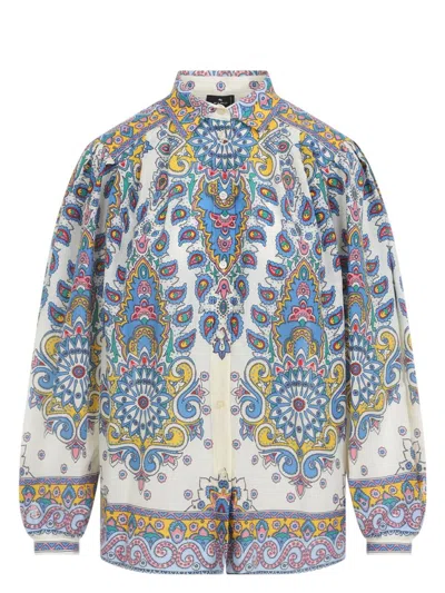 ETRO WOMEN'S COTTON AND SILK BLOUSE TOP
