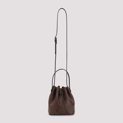 Etro Women's Cotton Bucket Handbag With Pvc Trim, 16.5cm W X 19cm H X 10cm D In Brown