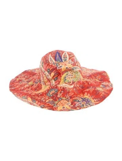 Pre-owned Etro Women's Cotton Bucket Hat In Red