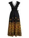 ETRO WOMEN'S COTTON LACE RUFFLED GOWN