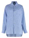 Etro Women's Cotton Overshirt In Light Blue
