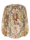 Etro Pleated Paisley Print Cotton Shirt