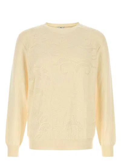 ETRO WOMEN'S CREAM COTTON SWEATER