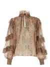 Etro Ruffled Paisley-print Silk Blouse