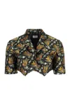 Etro Floral-print Cropped Shirt In Multicolor