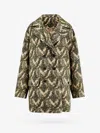Etro Women Double-breasted Coat With Multicolor Motif