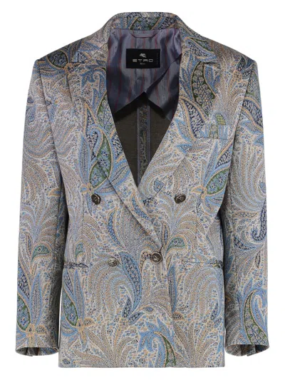 ETRO WOMEN'S DOUBLE-BREASTED JACKET | SIZE 38 | WRCA007099JJE15 COLOR S9880
