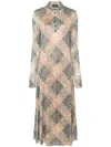 Etro Woman Maxi Dress Military Green Size 8 Viscose In X0843