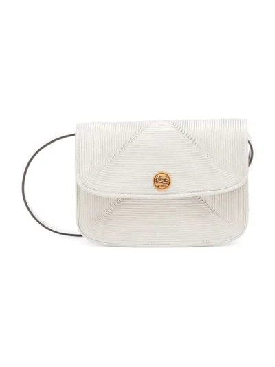 Etro Women's Embroidered Crossbody Bag In White