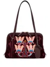 Etro Small Canvas Doc Shoulder Bag With Embroidery In Multi