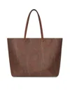 Etro Luxurious Xl Tote Handbag In Brown Leather With Paisley Print For Women In Marrone Scuro