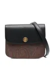 Etro Essential Canvas And Leather Small Bag In Multicolor