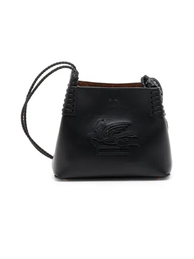 Etro Women's Extra-small Libra Leather Shopper Tote Bag In Black