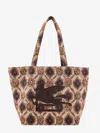 Etro Women Fabric Shopping Bag With Pegasus Embossed Maxi Embroidery