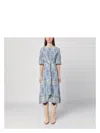 Etro Printed Silk Flared Midi Dress