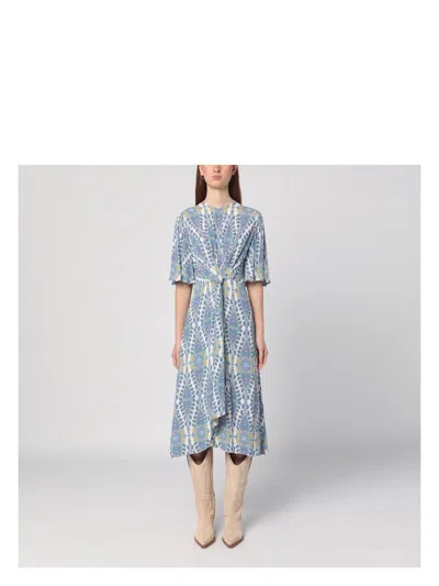 Etro Women's Flared Midi Dress With Multi-coloured Print | Size It 40 | Wrha022699sa487 Color X0800
