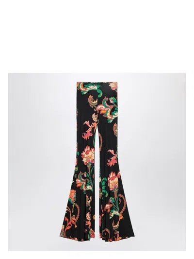 Etro Women's Flared Trousers With Floral Pattern | Size 42 | Wrea004799iad25