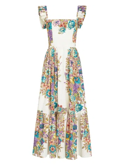 Etro Women's Floral Print Maxi Dress In Prntwhitbs