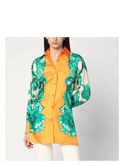 ETRO WOMEN'S FLORAL PRINT SHIRT WITH KNOTTED DETAIL | SIZE 44 | WRIA005699SP1E7