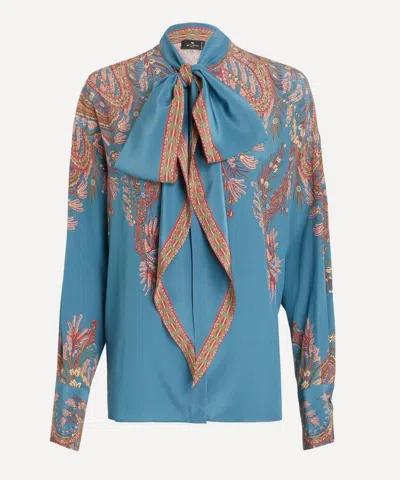 ETRO ETRO WOMEN'S FLORAL SILK BLOUSE