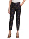Etro Micor Floral Jacquard Trouser Pants In Navy