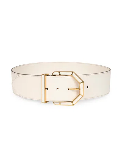 Etro Women's Geometric Buckle Leather Belt In Pattern