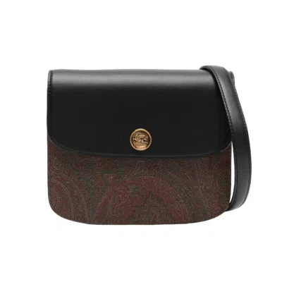ETRO WOMEN HANDBAGS ETRO - CROSSBODY. ETRO ESSENTIAL S ARNICA AND LEATHER - BLACK