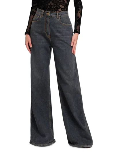 Etro Women's High-rise Wide-leg Jeans In Blue