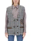 Etro Women Houndstooth Over Vest In Multi