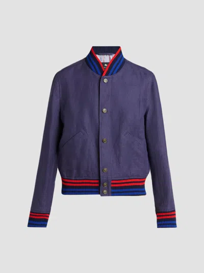 Etro Women's Jacket Linen Jacket In Marine