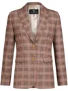 Etro Checkered Logo-engraved Buttons Jacket In S9870