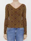 Etro Metallic Floral Medallion Sweater